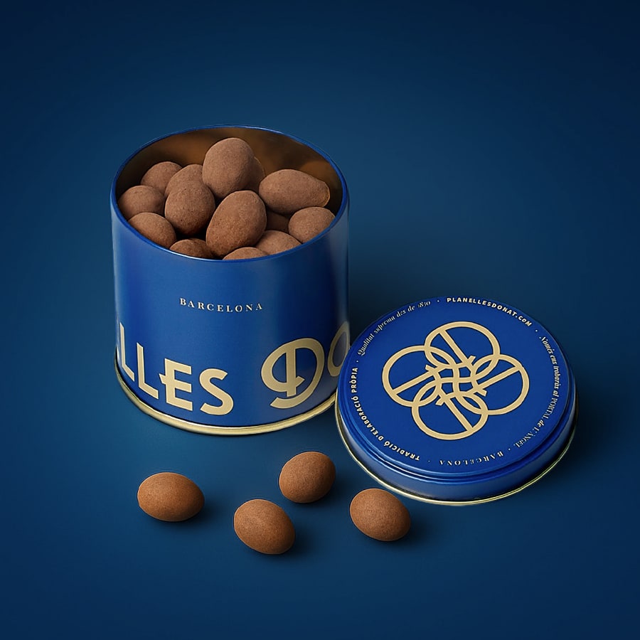 Lata almendras de chocolate