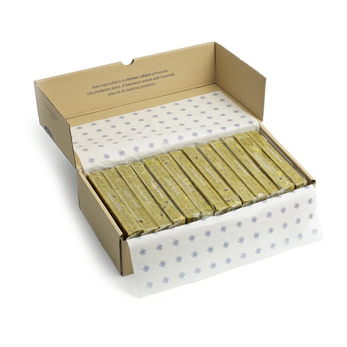 Caja 24 barras Turrón de pistacho 200grs