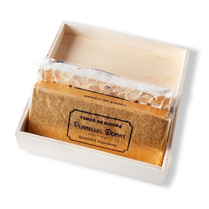 Caja de madera con 2 barras de 400grs